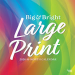 Big & Bright Large Print 2026 Square Flap Matte Calendar - Browntrout