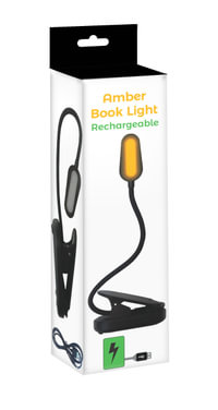Amber Book Light Rechargeable - Black - Artico