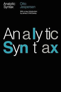 Jespersen : Analytic Syntax (Pr Only) - Otto Jespersen