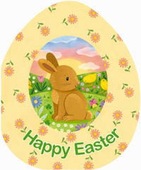 Happy Easter : An Easter Egg-Shaped Board Book - Zonderkidz
