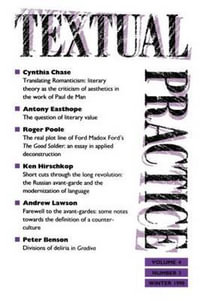 Textual Practice : Volume 4, Issue 3 - Terence Hawkes