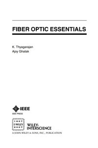 Fiber Optic Essentials - K. S. Thyagarajan