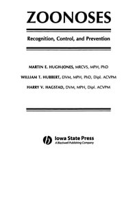 Zoonoses : Recognition, Control, and Prevention - Martin E. Hugh-Jones