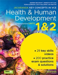 Jacaranda Key Concepts in VCE Health & Human Development Units 1 and 2 : 7th Edition learnON & Print - Andrew Beaumont