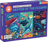 Depths of the Oceans - Science Puzzle Set : 3 x 100-Piece Jigsaw Puzzles - Galison Mudpuppy
