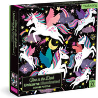 Unicorns - Illuminated Glow in the Dark Family Puzzle : 300-Piece Jigsaw Puzzle - Galison Mudpuppy