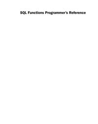 SQL Functions Programmer's Reference - Arie Jones