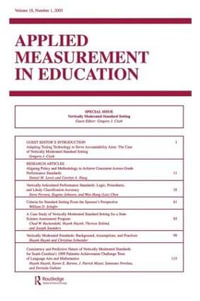 Vertically Moderated Standard Setting : A Special Issue of applied Measurement in Education - Gregory J. Cizek