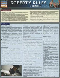 Robert's Rules of Order Quick Study : Quick Study Business - Inc. BarCharts