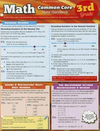 Math Common Core 3rd Grade : Quick Study - Ken Yablonsky