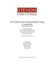Post-Quantum Cryptography Using Complexity - Michael James De Mare