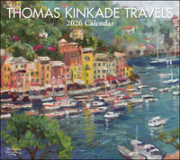Thomas Kinkade Travels 2026 Deluxe Wall Calendar - Thomas Kinkade