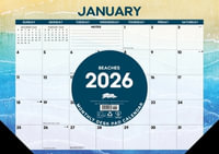 Beaches 2026 17 X 12 Small Monthly Deskpad - Willow Creek Press