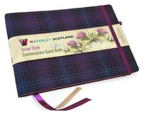Guest Book - Kinloch Anderson Thistle Tartan cloth : Waverley Scotland Genuine Tartan Commonplace Series (Hardcover 16cm x 24cm) - Ron Grosset