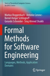 Formal Methods for Software Engineering : Languages, Methods, Application Domains - Antonio Cerone