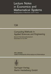 Computing Methods in Applied Sciences and Engineering : Second International Symposium December 15-19, 1975 - R. Glowinski
