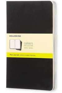 Moleskine Cahiers : Large Journals, Plain - Black (Set of 3) : Soft Cover - Moleskine