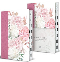 Holy Bible : King James Version, Pink With Flowers, Giant Print Large Format, With Ribbon Marker, Red Letter and Thumb Index - King James Version