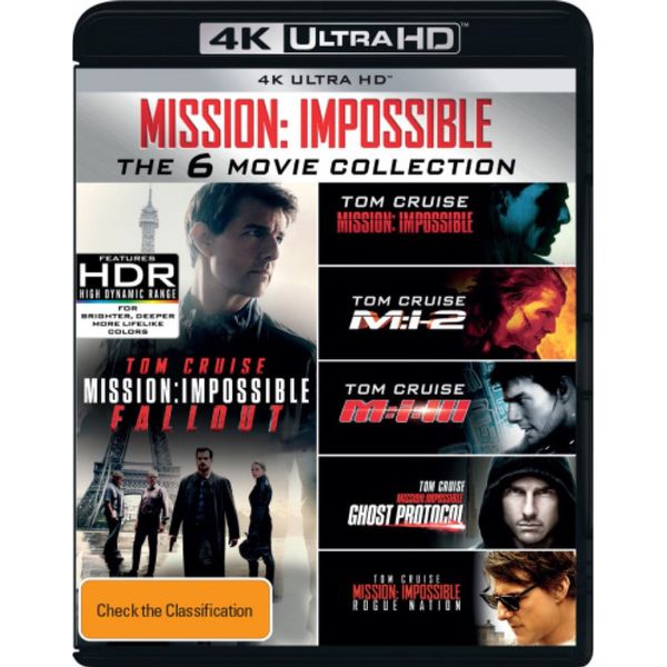 Mission Impossible, The 6 Movie Collection (4K UHD/Blu-ray) by Tom Cruise, 9317731148088