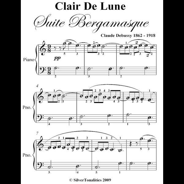 Clair De Lune Suite Bergamasque Easiest Piano Sheet Music Ebook By Claude Debussy Booktopia