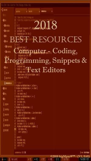 2018 Best Resources for Computer - Coding, Programming, Snippets & Text Editors - Antonio Smith