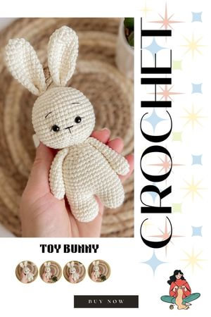 Toy Bunny Amigurumi Crochet Pattern - Step-by-Step Guide : Cute & Easy Bunny Doll Pattern - PDF Crochet Tutorial for Handmade Gifts - Guruge Chandradasa