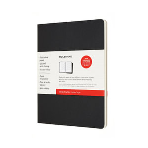 Moleskine Cahiers : Extra Large Subject Journals - Black & Kraft Brown : Soft Cover - Moleskine