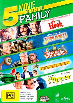5 Family Movie Collection by Robin Williams, Hook; Jumanji; Small  Soldiers; Thunderbirds (2004); Flipper (1996), 9317731094910