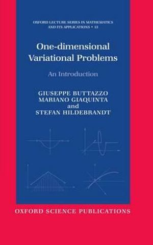 One-dimensional Variational Problems : An Introduction - Giuseppe Buttazzo
