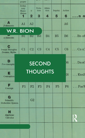 Second Thoughts : Selected Papers on Psychoanalysis - Wilfred R. Bion