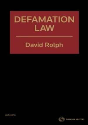 Defamation Law - David Rolph