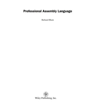 Professional Assembly Language - Richard Blum