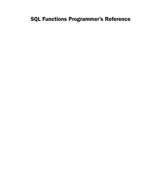 SQL Functions Programmer's Reference - Arie Jones