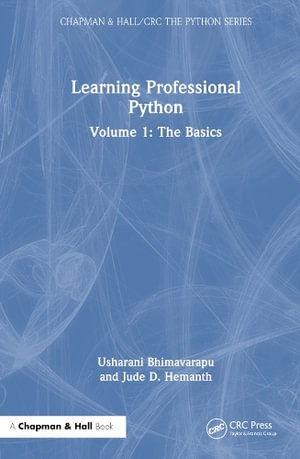 Learning Professional Python : Volume 1: The Basics - Usharani Bhimavarapu