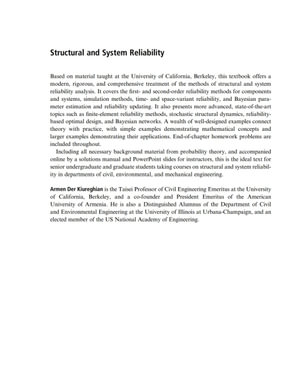 Structural and System Reliability - Armen Der Kiureghian
