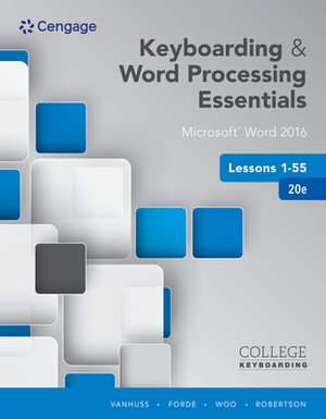 Bundle : Keyboarding and Word Processing Essentials Lessons 1-55, 20th + Keyboarding in Sam 365 & 2016 with Mindtap Reader, 110 Lessons, 2 Terms (12 Months), Printed Access Card - Susie H. Vanhuss