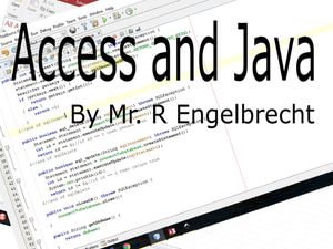 Java and Access - Renier Engelbrecht