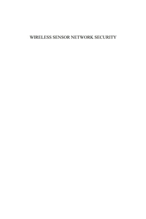 Wireless Sensor Network Security
