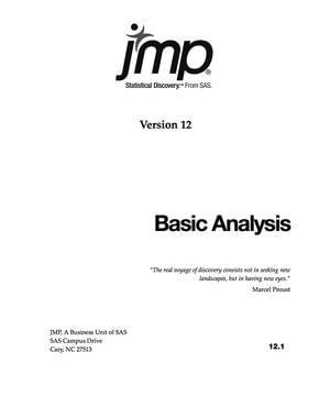 JMP 12 Basic Analysis - SAS Institute