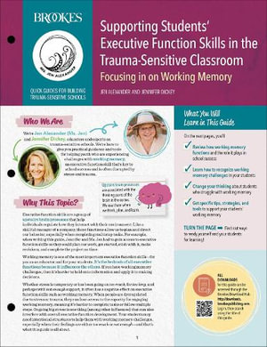 Supporting Students' Executive Function Skills in the Trauma-Sensitive Classroom : Focusing in on Working Memory - Jen Alexander