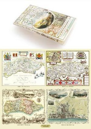 A County of Sussex 1611 - 1836 - Fold Up Map that features a collection of Four Historic Maps, John Speed's County Map 1611, Johan Blaeu's County Map of 1648, Thomas Moules County Map of 1836 and a Plan of the City of Brighton from 1851 by John Tallis. The maps feature a number of vignette views from the period including Brighton's Chain Pier. : Historic English Counties Collection - Mapseeker Publishing Ltd Mapseeker Publishing Ltd