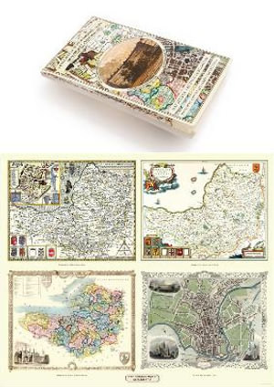 Somersetshire 1611 - 1836 - Fold Up Map that features a collection of Four Historic Maps, John Speed's County Map 1611, Johan Blaeu's County Map of 1648, Thomas Moules County Map of 1836 and a Plan of the City of Bath from 1851 by John Tallis. The maps feature a number of vignette views from the period. : Historic Counties Maps Collection - Mapseeker Publishing Ltd.