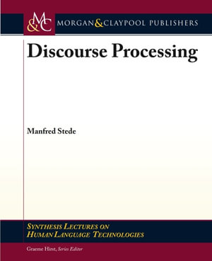 Discourse Processing - Manfred Stede