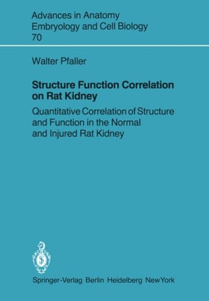 Structure Function Correlation on Rat Kidney : Advances in Anatomy, Embryology and Cell Biology - Walter Pfaller