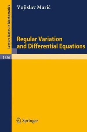 Lecture Notes in Mathematics : Lecture Notes in Mathematics - Vojislav Maric