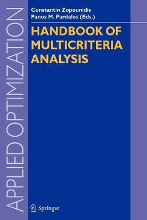 Applied Optimization : Applied Optimization - Constantin Zopounidis